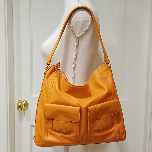 kate spade Handbags - Kate Spade NY Orange Leather Shoulder Bag